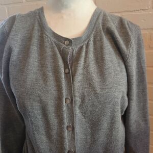 Cable & Gauge Gray Button-Front Women's Cardigan